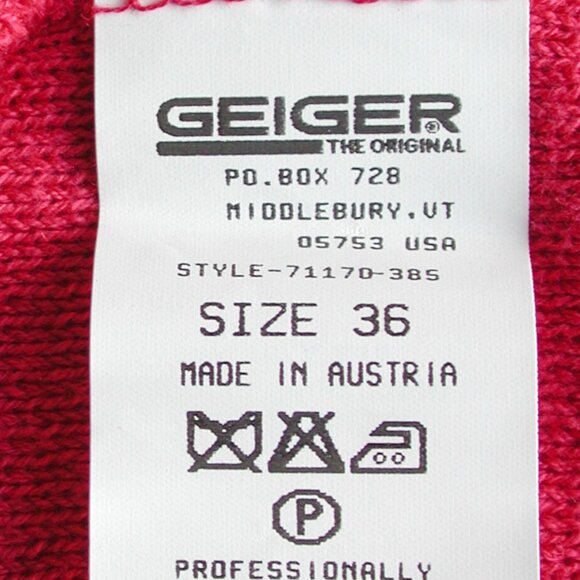 GEIGER made in Austria Cardigan Sweater Logo Signature Cotton & Linen 36/Small - Picture 8 of 8